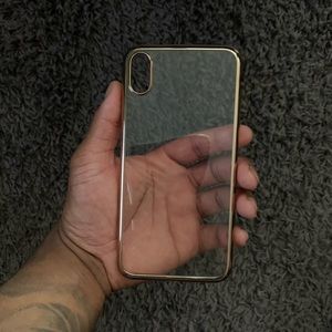 Clear Case with Gold Frame for iPhone XS Max